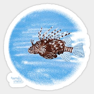 A zebra fish - scuba diving Sticker